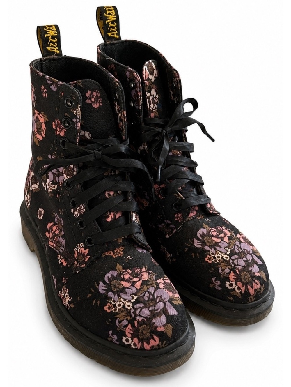Dr. Martens Beckett Floral Canvas Boots Women’s Size 8 EU 39